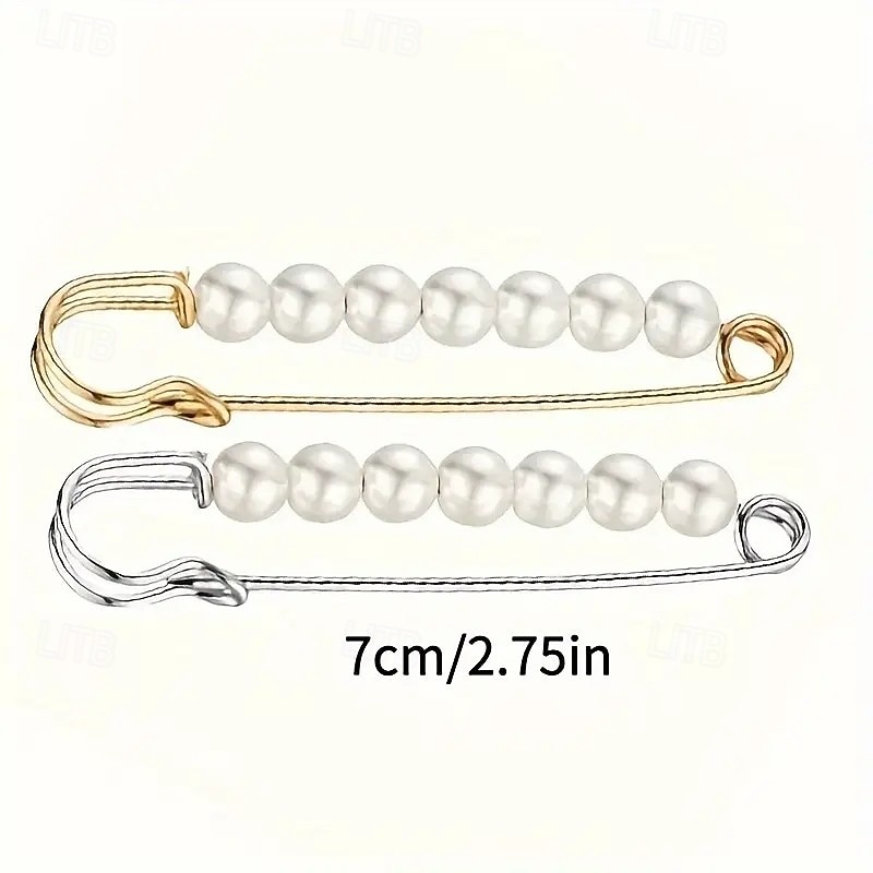 4 broșe din perle artificiale – ace de siguranță pentru eșarfă, hijab, șal și pulover pentru femei, set elegant de accesorii de modă 2025 - $7.99 –P6