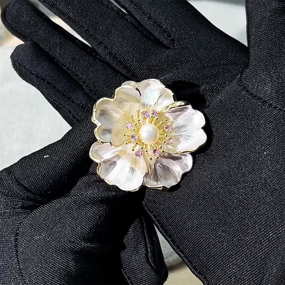 Nåler Klassisk Retro geometriske Blomst Elegant Mote Personalisert Enkel Brosje Smykker Hvit Til Bryllup Fest Gave Engasjement Skoleball Festival 2026 - $32.99 –P2