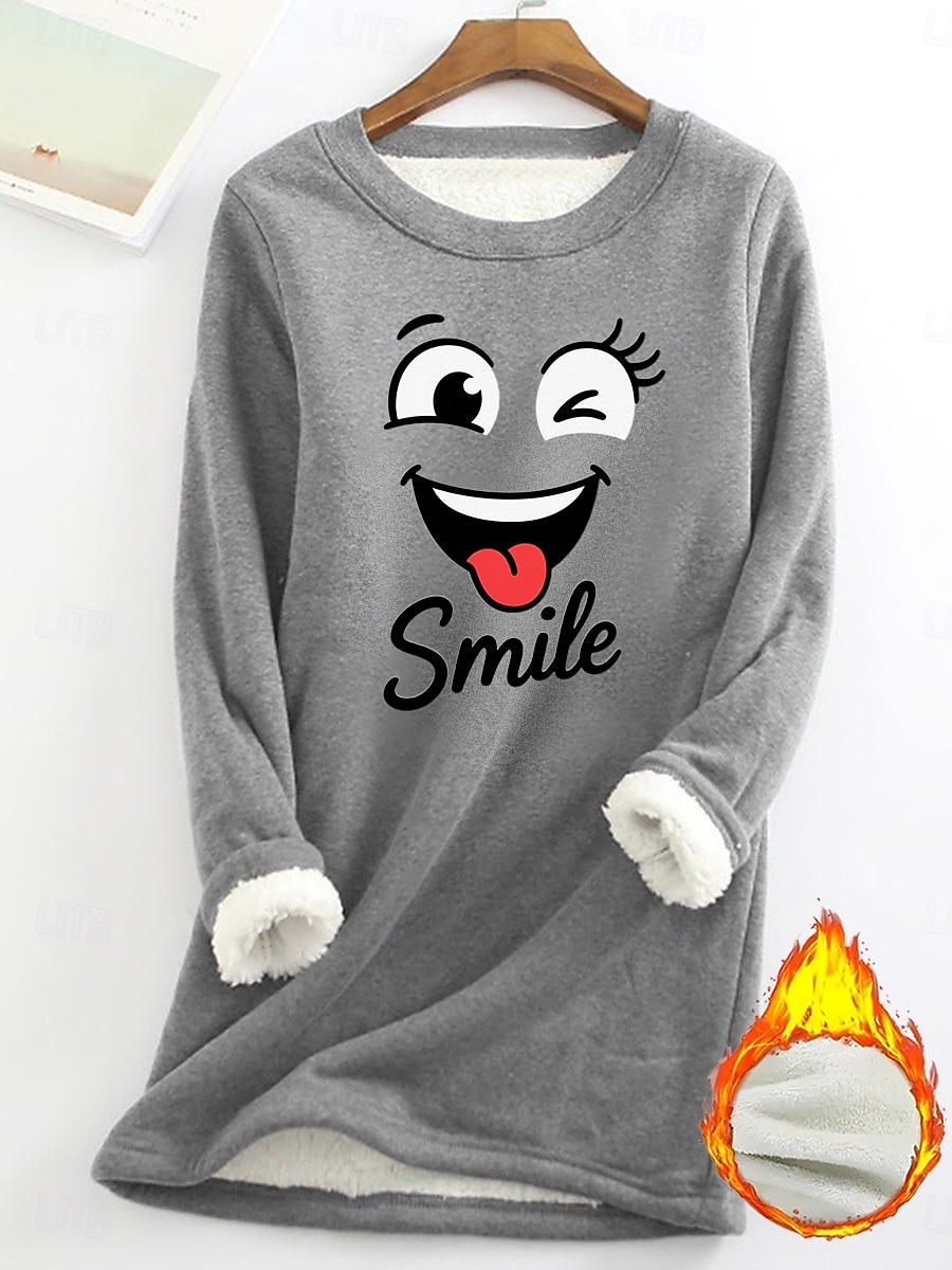 Pull-over pour femme, sweat-shirt graphique, chaud, décontracté, duveteux, manches longues, col rond, régulier, streetwear, décontracté, jaune, rose, rose foncé, bleu, gris, printemps, automne, hiver de 2025 ? $23.99 –P8