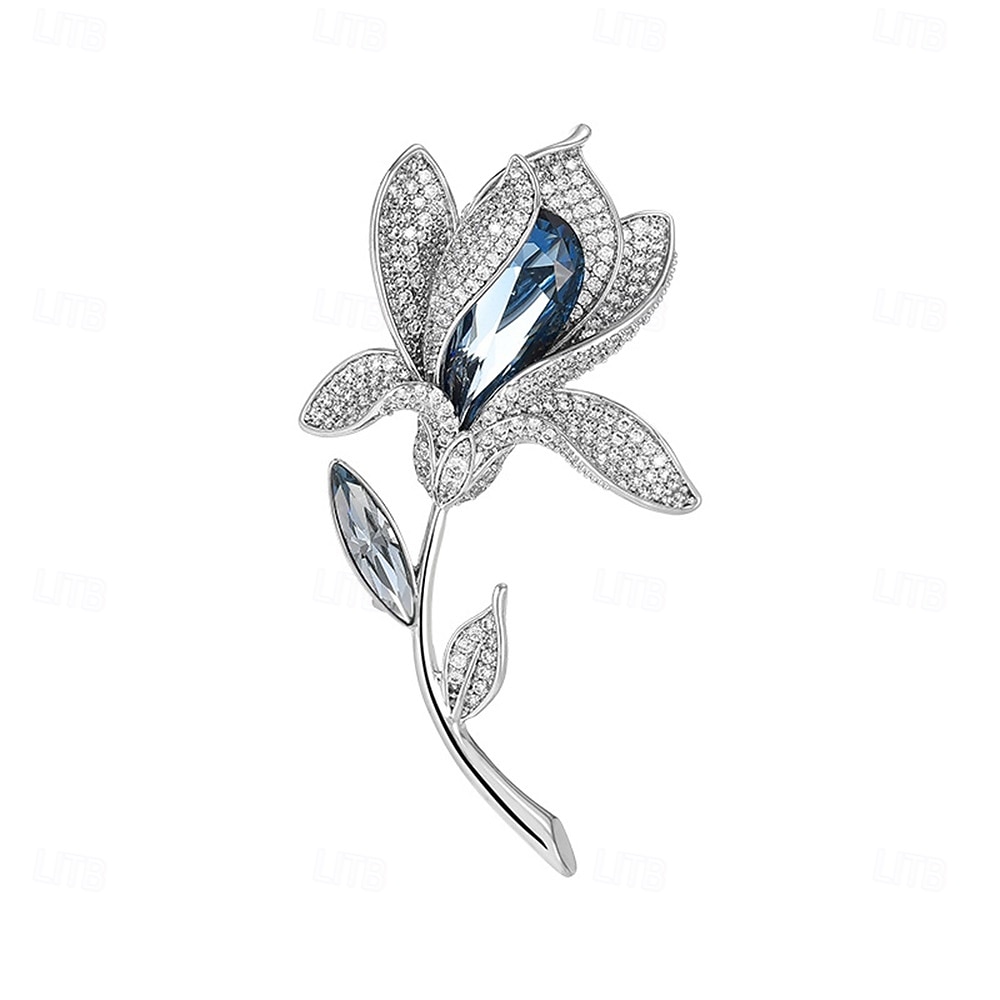 Spille Classico Retrò Fiore Elegante Moda Personalizzato Semplice Lusso Spilla Gioielli Argento Per Matrimonio Feste Regalo Fidanzamento Balli di fine anno Festival del 2025 a $34.99 –P5