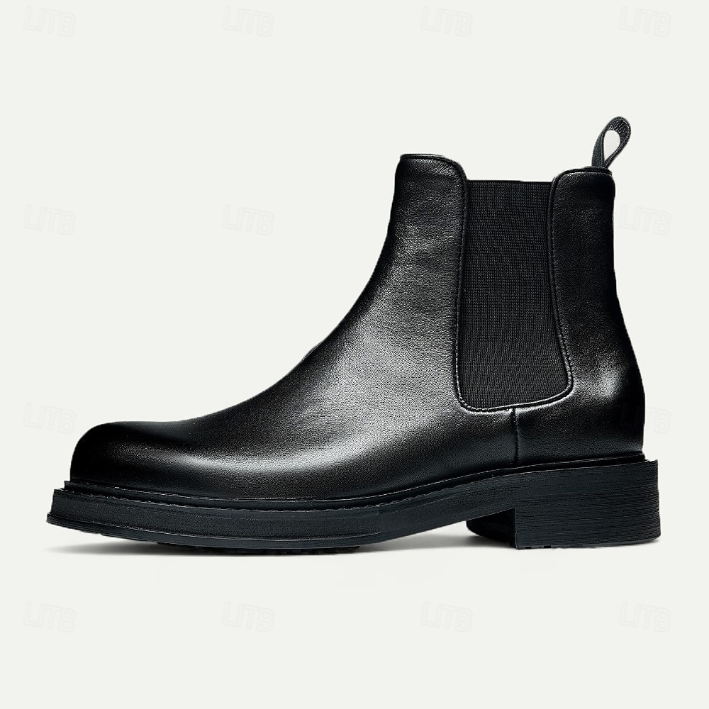 Bottines Chelsea noires pour hommes, bottines classiques à enfiler pour hommes d'affaires, fêtes et occasions formelles de 2025 ? $129.99 –P2