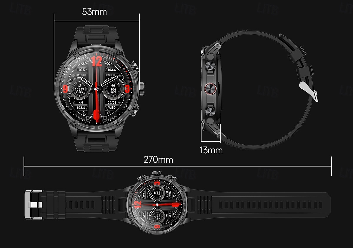 V99 Smart Watch 1.85 inch Smartwatch Fitness Running Watch Bluetooth Pedometer Call Reminder Fitness Tracker Compatible with Smartphone Unisex Long Standby Hands-Free Calls Waterproof IP 67 52mm 2026 - $66.99 –P19