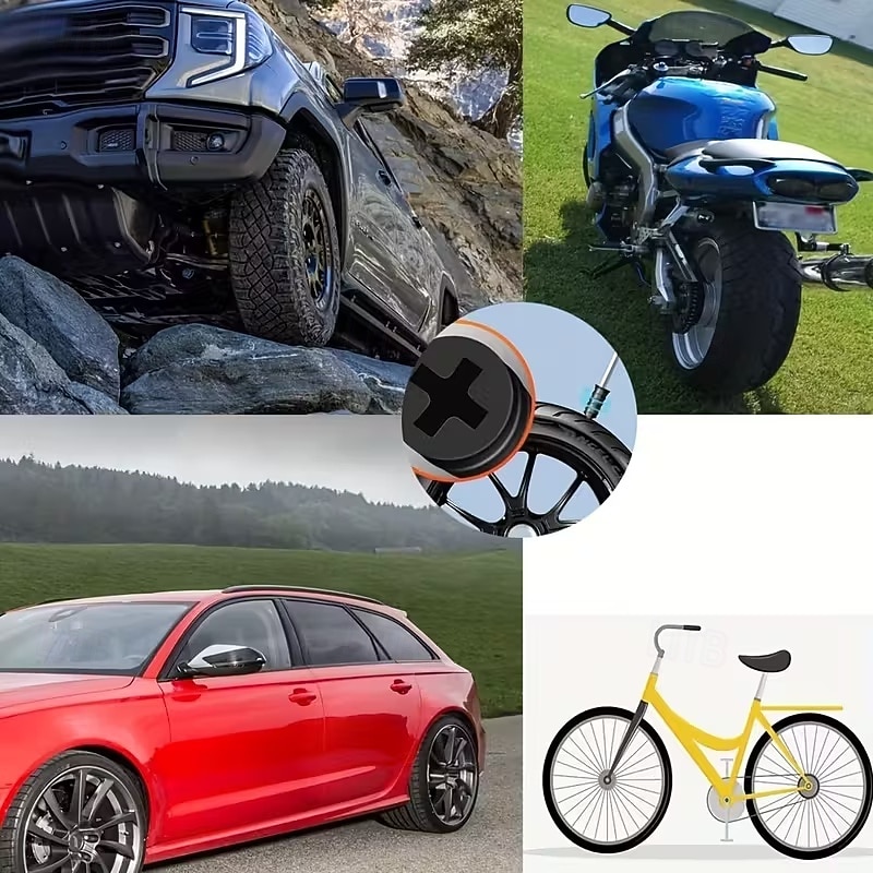 100 db gumiabroncs javító gumiszeg, gumiabroncs javító gumicsavarok fekete színben, gumiabroncs csavardugó, gyorsszerszám önkiszolgáló gumiabroncs javító szeg autó motorkerékpár gumiabroncshoz, 2025 - $19.99 –P5