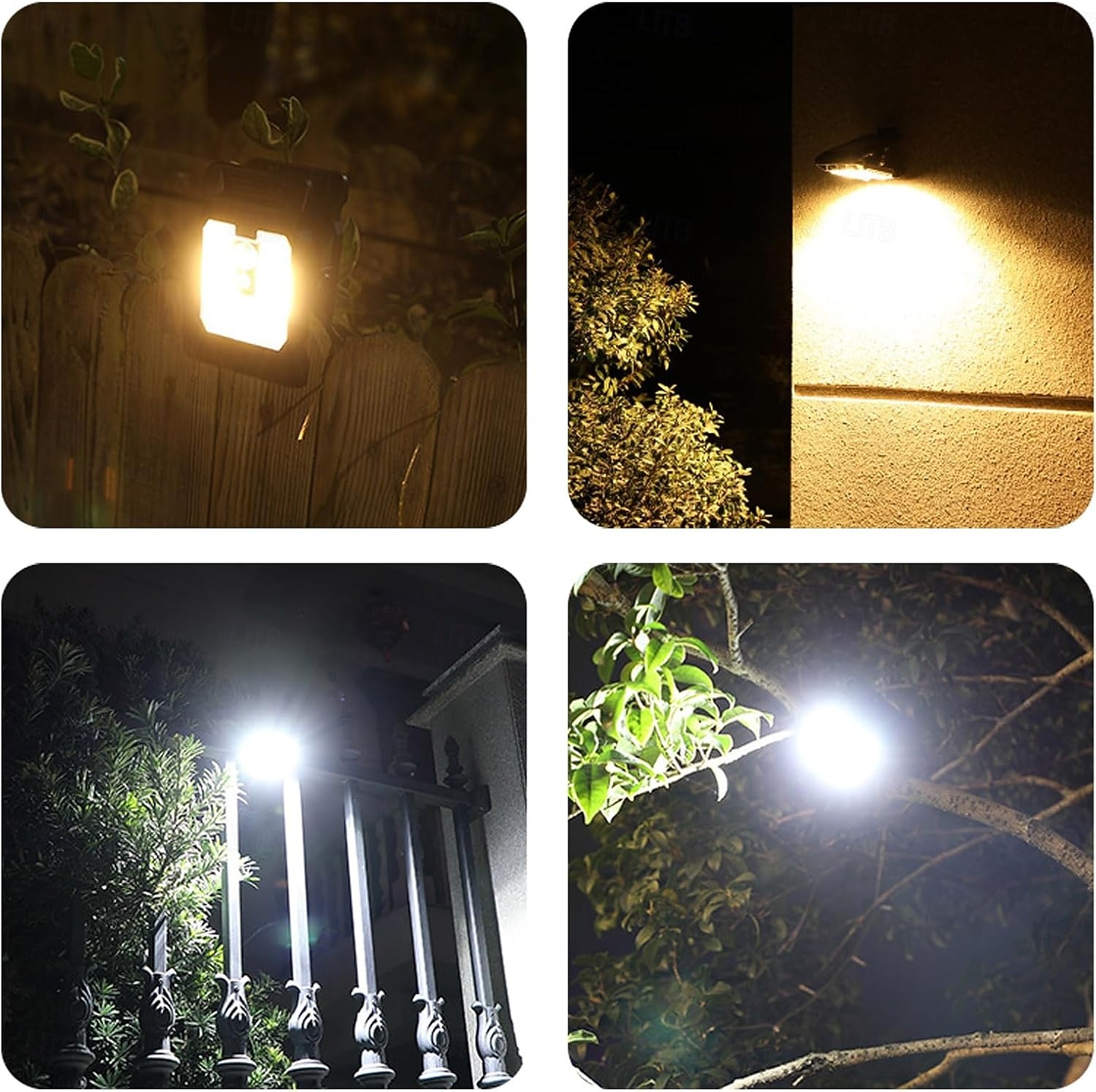 مصباح شمسي خارجي بمشبك مع مستشعر حركة، مصابيح شمسية خارجية مقاومة للماء، 3 أوضاع إضاءة أمان، إضاءة طوارئ محمولة للحديقة والبوابة والفناء والتخييم 2026 - $17.99 –P6