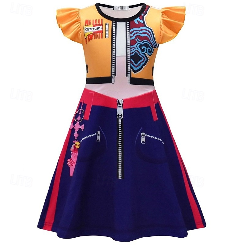 Korean Idol Inspired Pop Star Costume Fancy Dress Virtual Idol Movie Cosplay for Girls' Kids Halloween Carnival Performance Comic Con Anime Expo 2026 - $20.99 –P9