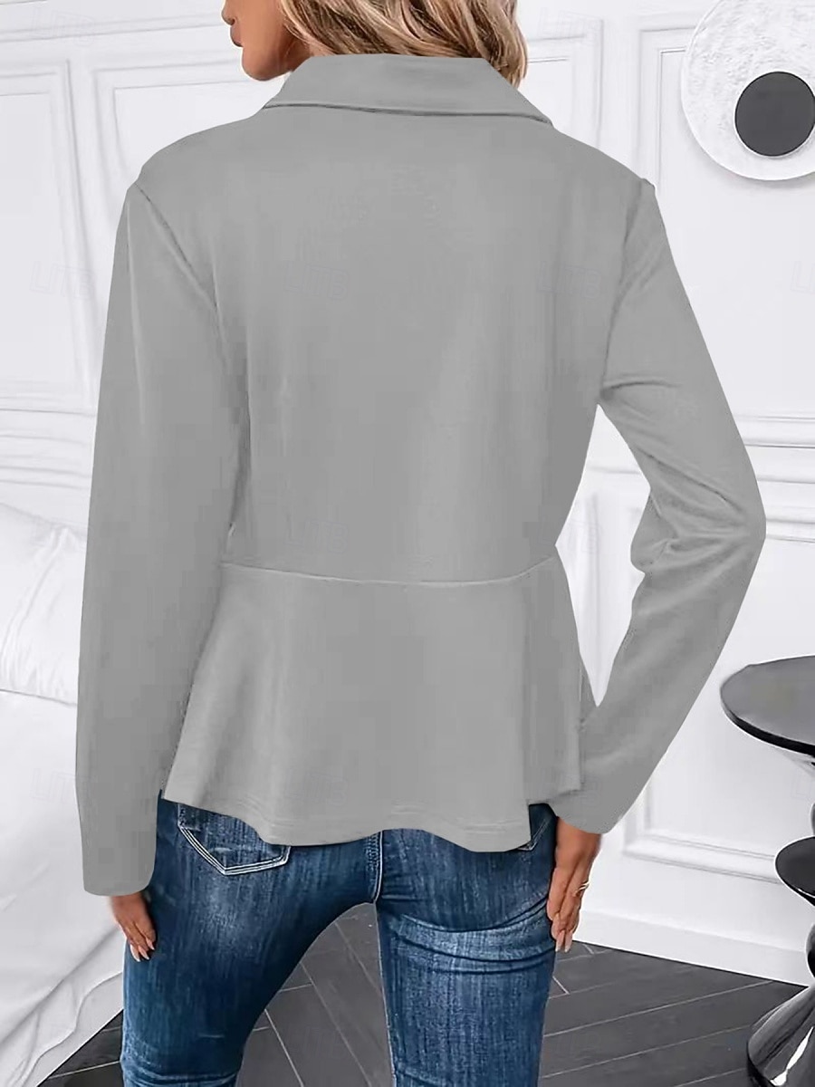 Per donna Giacca Casual Confortevole Traspirante Cerniera Casual Semplice Vacanza Streetwear Casuale Abbigliamento quotidiano Cerniera Corto Collo ripiegato Vestibilità regolare Manica Lunga del 2026 a $28.99 –P6