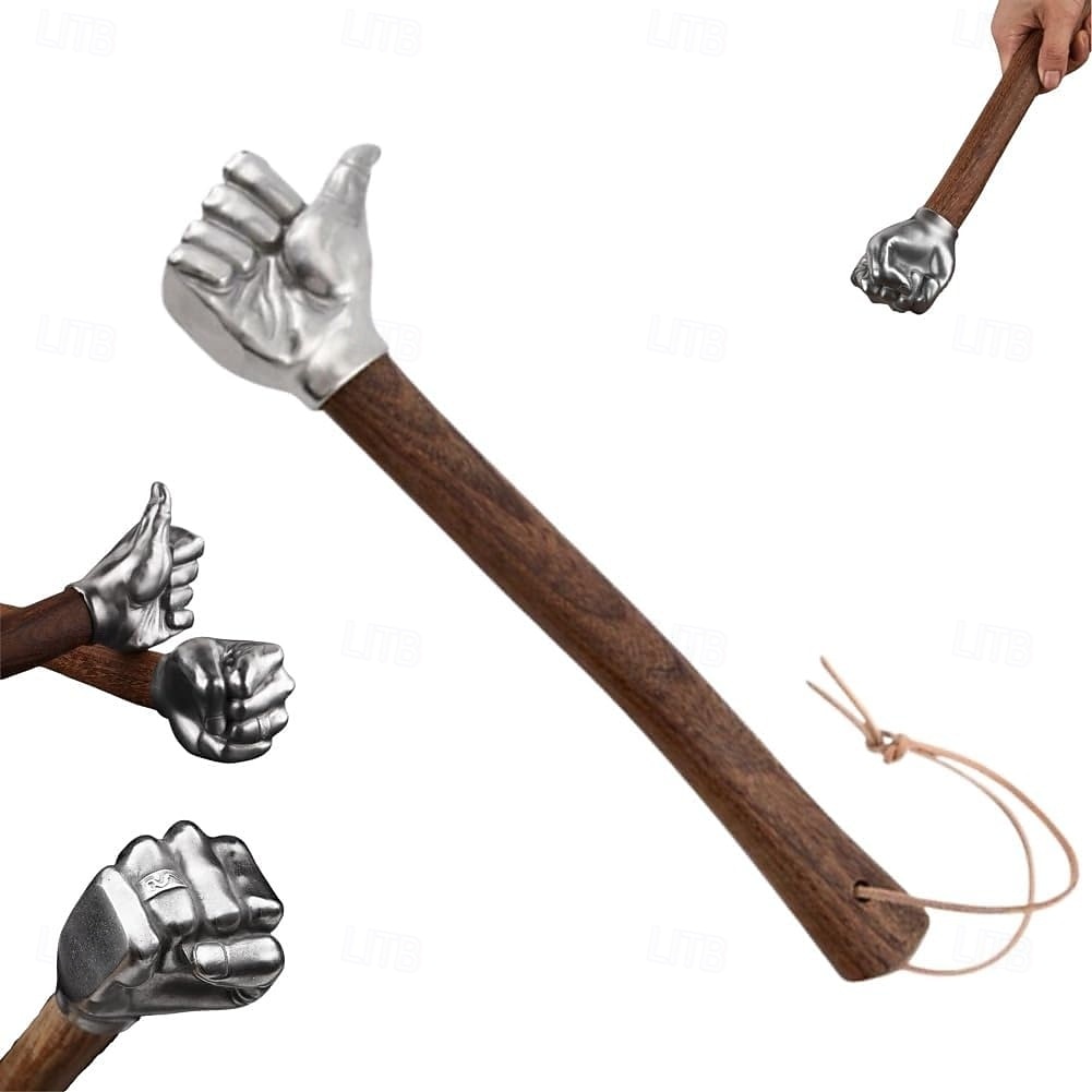 strapabíró vasököl kalapács rozsdamentes acél fejjel &tömörfa nyéllel ellátott multifunkcionális kézműves és barkácseszközök építéshez, kovácsoláshoz, műhelyhez, barkácsoláshoz - ideális igényes 2026 - $52.99 –P12