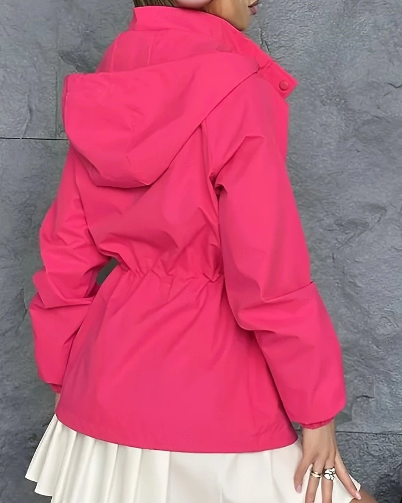 Mulheres Casaco de inverno Casaco com capuz Manter Quente Confortável Zíper Bolsos Casual Tecido Férias Roupa Diária Para Noite Final de semana Padrão Com Capuz Normal Manga Longa agasalhos Azul de 2025 por $41.99 –P16
