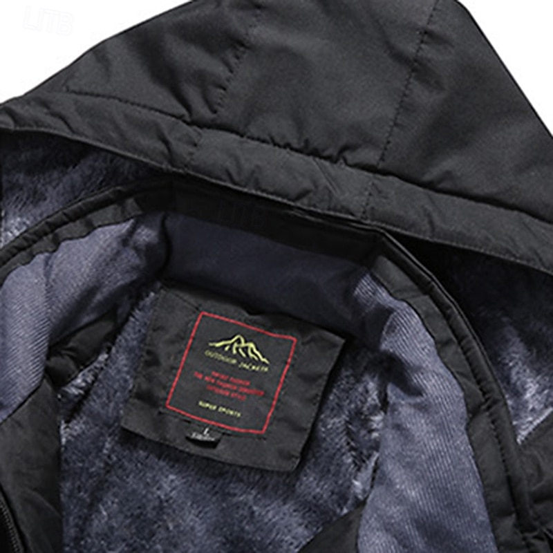 Per uomo Giacca softshell Giacca da escursionismo Giacca in Pile Giacca termica Inverno All'aperto Patchwork Calore Termico Top Nero Verde militare Rosso Blu del 2025 a $102.99 –P12