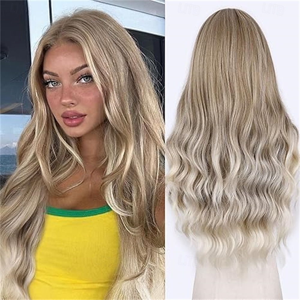 parrucca blu lunga parrucca azzurra per donna in fibra sintetica resistente al calore onda completa 3d colore alla moda per cosplay &uso quotidiano del 2026 a $21.99 –P5