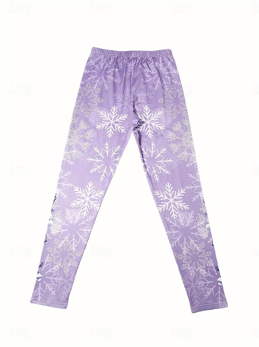 2025年 女性用 レギンス 旅行度假风 ヴィンテージ ファッション 全長 ハイウエストPantsクリスマス グラフィック 動物 雪だるま プリント 保温 ソフト 高通気性 伸縮性あり フォーマル アウトドア バケーション バイオレット ブルー 夏 春 秋 スリムフィット  コレクション – $26.99 –P3