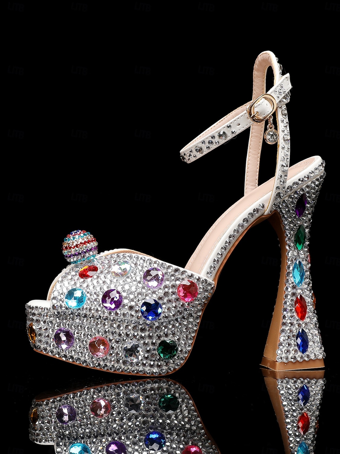 Women's Rhinestone Platform High Heel Sandals with Matching Clutch - Sparkly Formal Dress Shoes for Cocktail Parties, Weddings and Elegant Events 2026 - $119.99 –P7