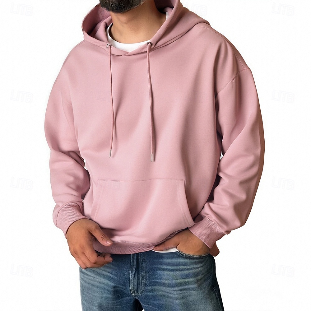 Per uomo Felpa con cappuccio Aalbicocca Blu denim Blu 1# Nero Bianco Con Cappuccio Semplice Tasca Sport & Outdoor Quotidiano Ferie Poliestere Streetwear Essenziale Casual Primavera Autunno del 2026 a $22.99 –P1