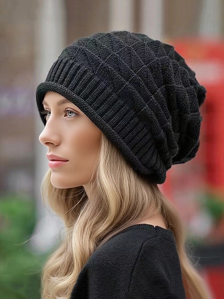 berretto lavorato a maglia da donna – cappello caldo e morbido per l'inverno, berretto casual elasticizzato per viaggi all'aperto e uso quotidiano del 2025 a $9.99 –P2