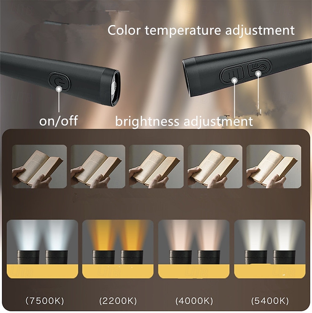 1 Pc LED Neck Hung Light Hands Free Neck Light 5 Level Light 4 Temperature Rechargeable USB Reading Lamp High Quality Neck Book Light 2026 - $32.99 –P1