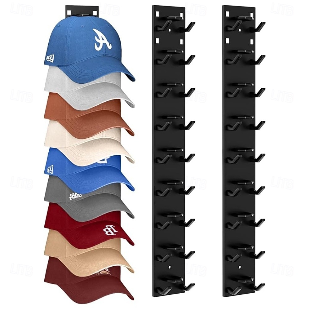 Confezione da 2 organizer per cappelli da baseball, portacappelli adesivo resistente per parete, espositore per cappelli multistrato, ganci per cappelli da parete che possono contenere fino a 18 del 2025 a $15.99 –P4