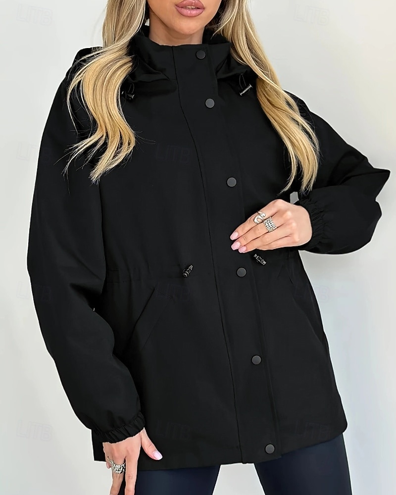 Mulheres Casaco de inverno Casaco com capuz Manter Quente Confortável Zíper Bolsos Casual Tecido Férias Roupa Diária Para Noite Final de semana Padrão Com Capuz Normal Manga Longa agasalhos Azul de 2025 por $41.99 –P9