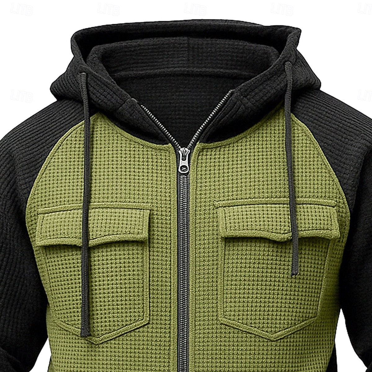 Hombre Sudadera Sudadera con capucha y cremallera completa Sudadera con capucha y diseño de gofres Sudadera táctica con capucha Táctico Verde Ejército Azul Marino Marrón Caqui Gris Con Capucha Plano 2025 - $32.99 –P3