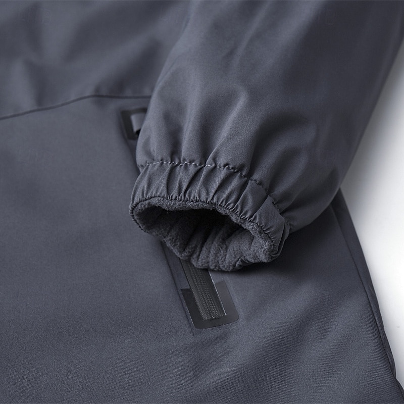 Hombre Chaqueta al aire libre Impermeable Chaqueta para senderismo Diario Senderismo Resistente al Viento A Prueba de Lluvia Bolsillo Otoño Invierno Plano Moda Clásico Escote Chino Regular Negro 2026 - $57.99 –P8