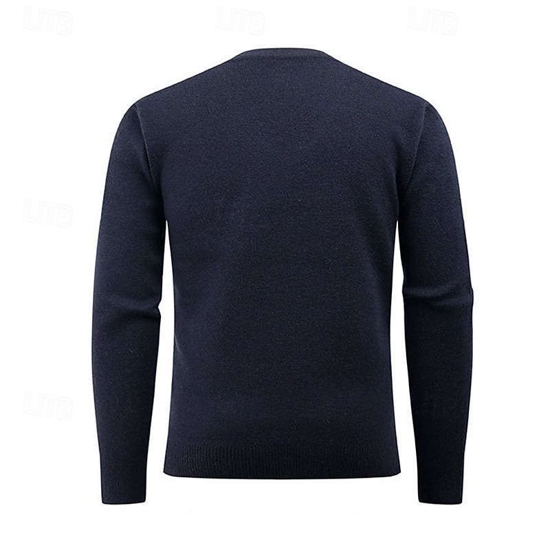 Per uomo Maglione Maglione a maglia A Coste Maglia Top Regolari Lavorato a maglia Plaid Scollo a V Moda Essenziale Vacanza Abbigliamento quotidiano Abbigliamento Primavera Autunno Blu marino Cachi S del 2026 a $34.99 –P9