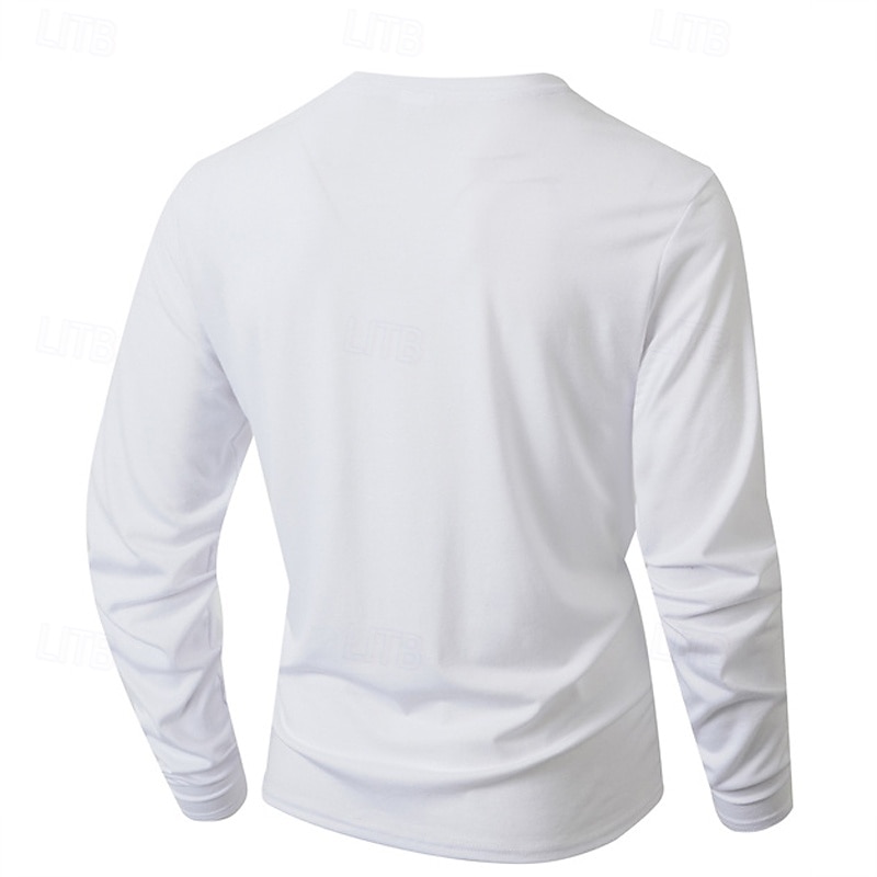 Per uomo Maglietta Maglia Henley Camicia a Maniche Lunghe Manica Lunga Henley Primavera Autunno Semplice Moda Designer Essenziale Tasche Vacanza Streetwear Uscire Nero Bianco Blu marino Maglietta Top del 2026 a $23.99 –P9