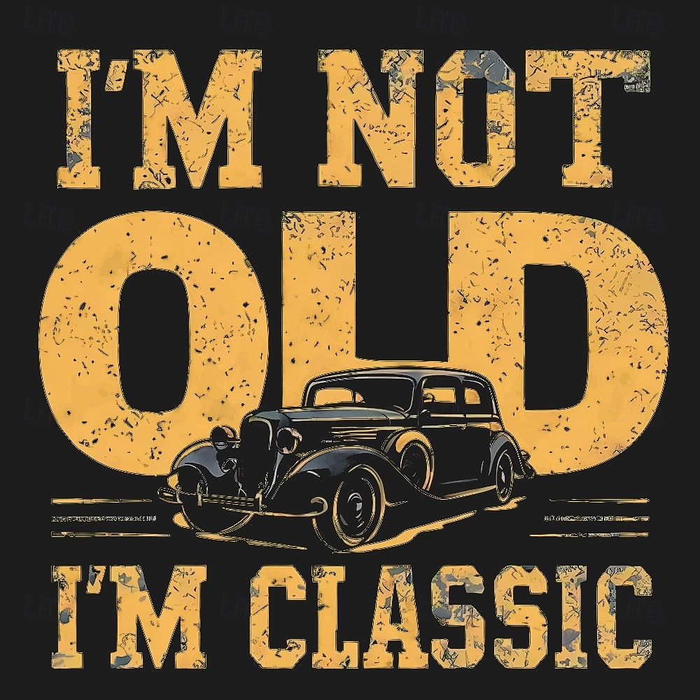 Männer Klassiker Auto T-Shirt Ich Bin Nicht Alt Ich Bin klassisch Retro Grafik T-Shirt Kurze Ärmel Lustiges Auto Liebhaber Geschenk 2026 - $19.49 –P4