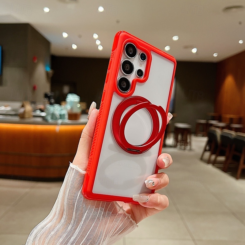 puhelin Etui Käyttötarkoitus Samsung Galaxy S25 Ultra Plus S25-reuna S24 Plus Takakuori Tukee langatonta latausta Tukijalka Iskunkestävä Retro TPU 2025 - $20.99 –P2
