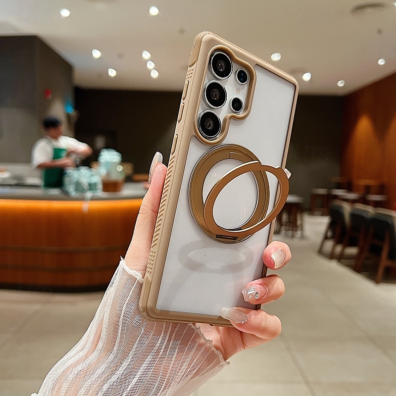 puhelin Etui Käyttötarkoitus Samsung Galaxy S25 Ultra Plus S25-reuna S24 Plus Takakuori Tukee langatonta latausta Tukijalka Iskunkestävä Retro TPU 2025 - $20.99 –P13