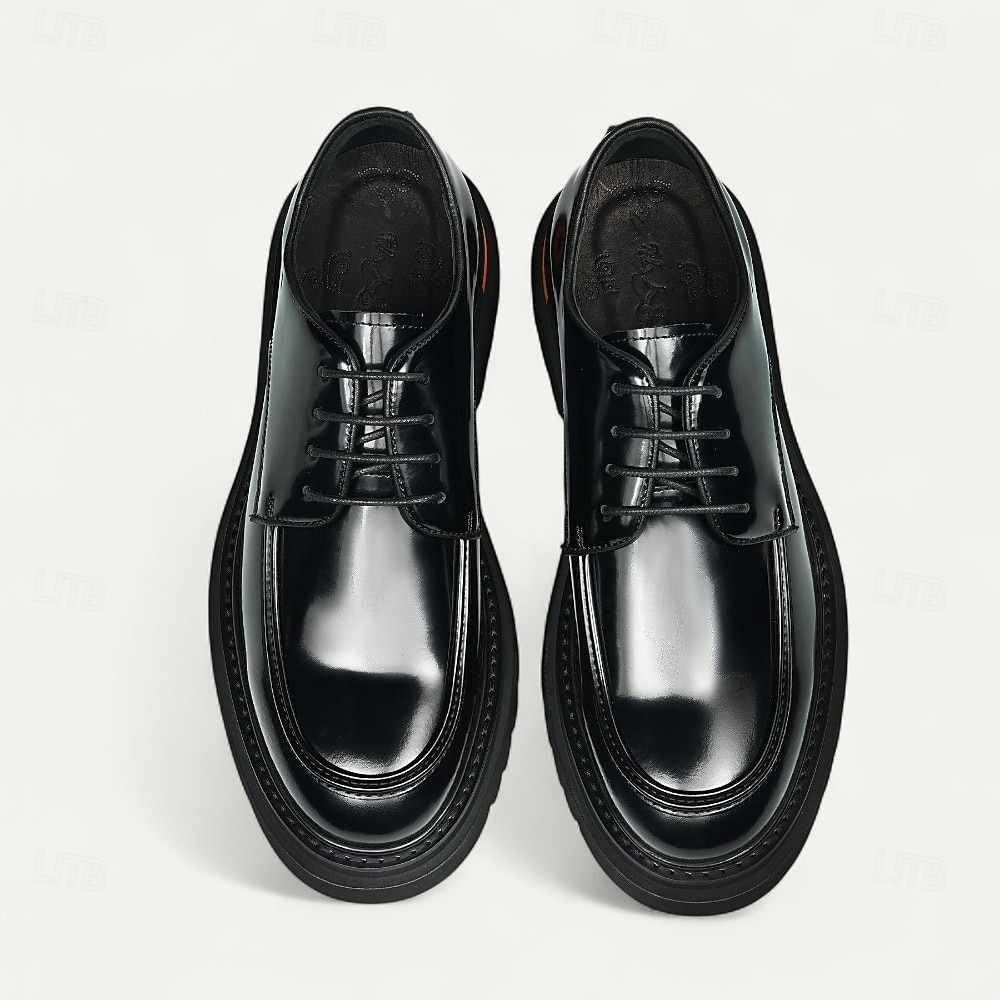Men's Brown Genuine Leather Lace-Up Oxford Shoes – Classic Formal Dress Shoes for Business, Office and Evening Events 2026 - $119.99 –P13