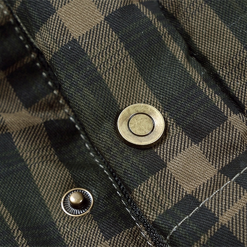 Per uomo Gilet imbottito Gilet Vacanza Quotidiano Data Moda Casual Autunno Inverno Tasca Poliestere Caldo Confortevole Plaid Cerniera Con Cappuccio Vestibilità regolare Rosso Verde Verde militare del 2026 a $69.99 –P15