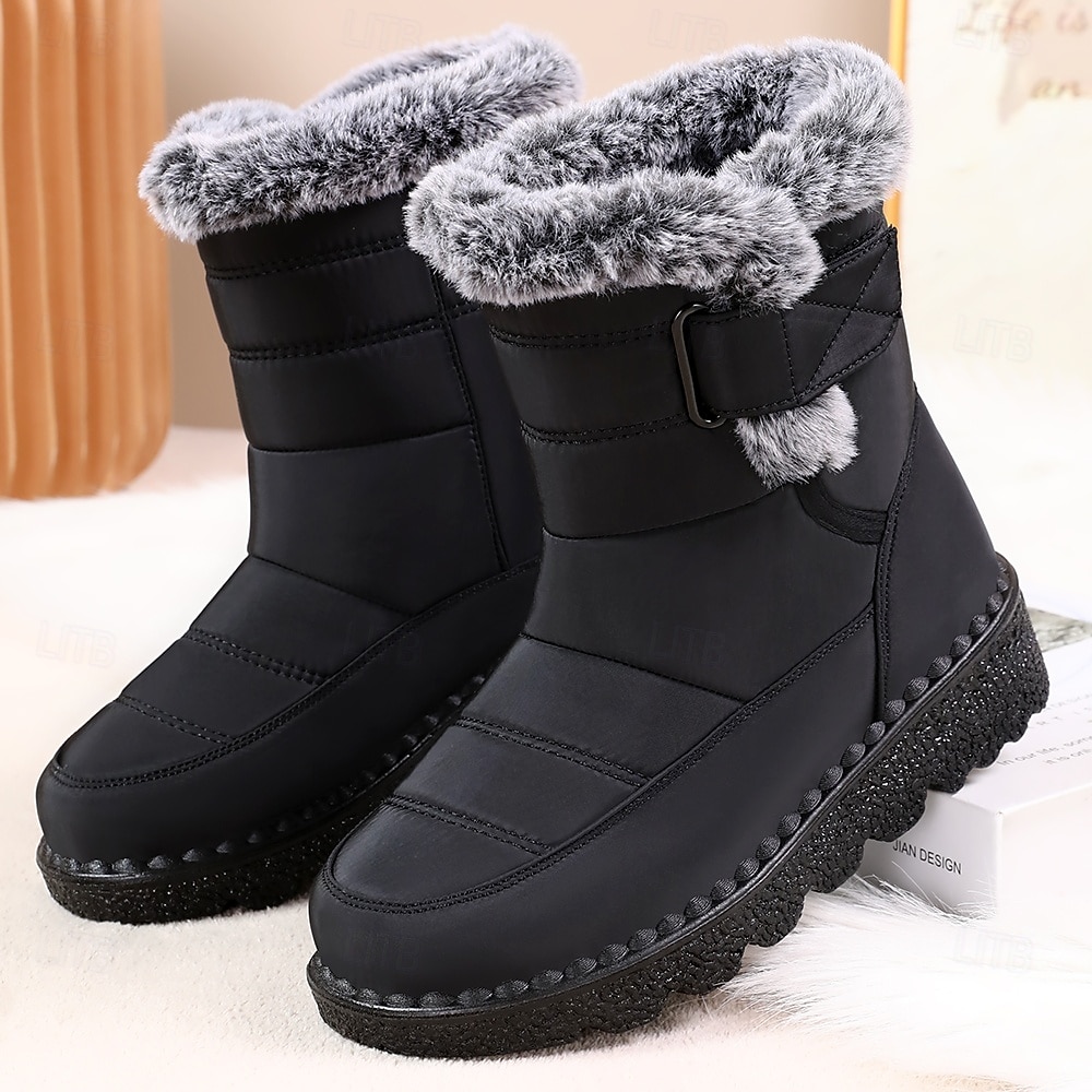 Mujer Botas Botas de nieve Diario Tacón Plano Dedo redondo Casual Satén Mocasín Vino Negro Azul 2026 - $32.99 –P12