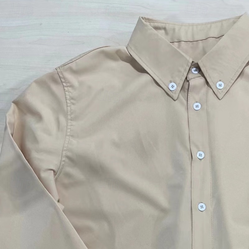 Herren Hemd Kleidhemd Durchgeknöpft Hemd Einfach Geschäft Täglich Schwarz Weiß Gelb Rosa Langarm Umlegekragen Sommer Frühling Bekleidung 2025 - $21.99 –P12