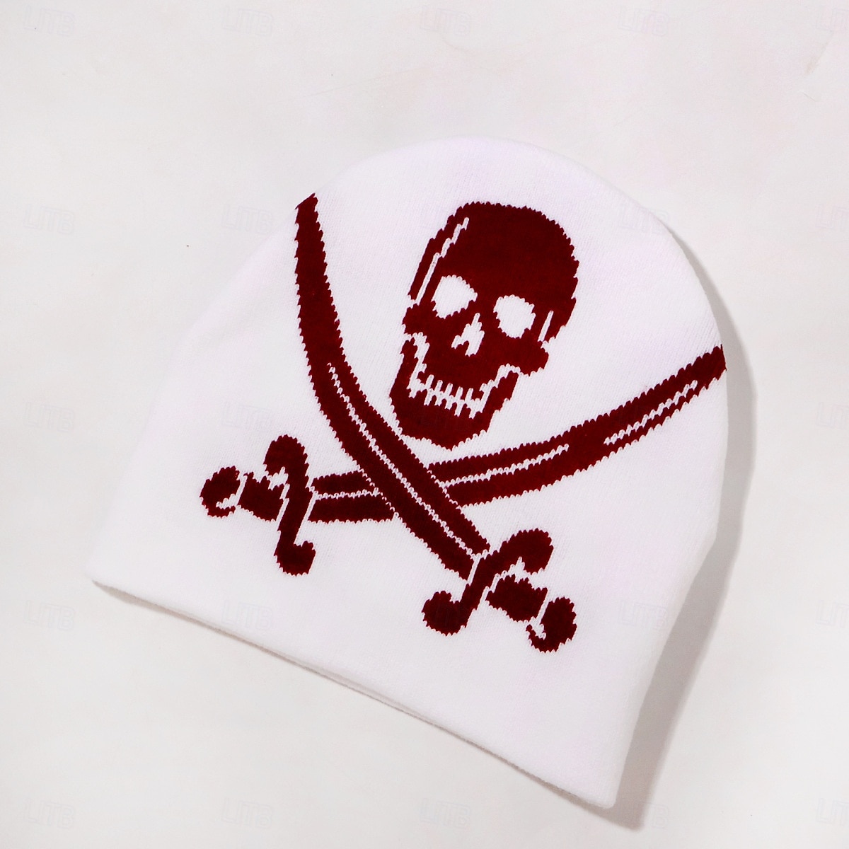 Herre Unisex Beanie lue Vinterhatter Luer 骷髅头毛线帽 Strikk lue Svart Vin Akryl Fiber Jacquard Strikket Koselig Halloween Dagligdagstøy Festival Hodeskaller Varm 2026 - $4.49 –P5