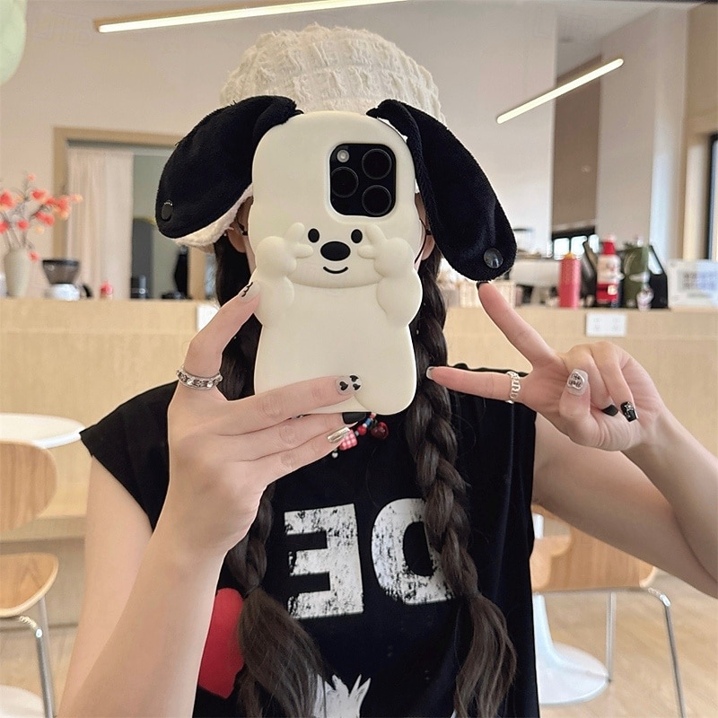 Phone Case For iPhone 16 15 14 Pro Max Plus 13 Pro Max Back Cover Shockproof Rabbit Silicone 2025 - $13.99 –P12