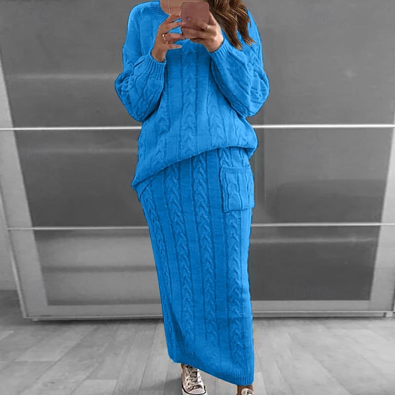 בגדי ריקוד נשים ערכות חצאיות בולרו טופ שרוול ארוך צווארון עגול קצר צבע אחיד טלאים חם אופנתי סגנון רחוב יומי בָּחוּץ חופשה פול לבן צהוב סתיו רגיל 2026 - $44.99 –P2
