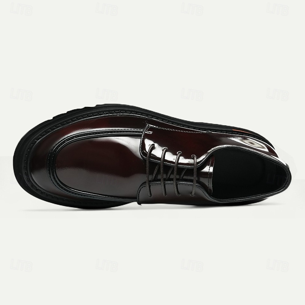 Men's Brown Genuine Leather Lace-Up Oxford Shoes – Classic Formal Dress Shoes for Business, Office and Evening Events 2026 - $119.99 –P5