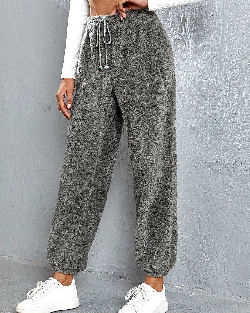 Naisten Veryttelyhousut Fleece-housut Kiinalainen Loma Vintage Katutyyli Täyspitkä Keskikorkea vyötärö Tavallinen Tasku Joustava vyötärö Pidä lämpimänä Mikrojoustava Elastinen Päivittäin ulko- Loma 2026 - $20.99 –P12