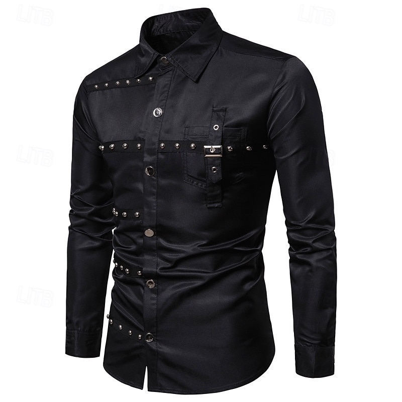 Hombre Camisa Camisa de verano Camisa casual Abotonar la camisa Negro Vino Verde Ejército Manga Larga Plano Diseño Vacaciones Hawaiano Botones Ropa Mezcla de Algodón Moda Casual Cómodo 2026 - $35.99 –P3