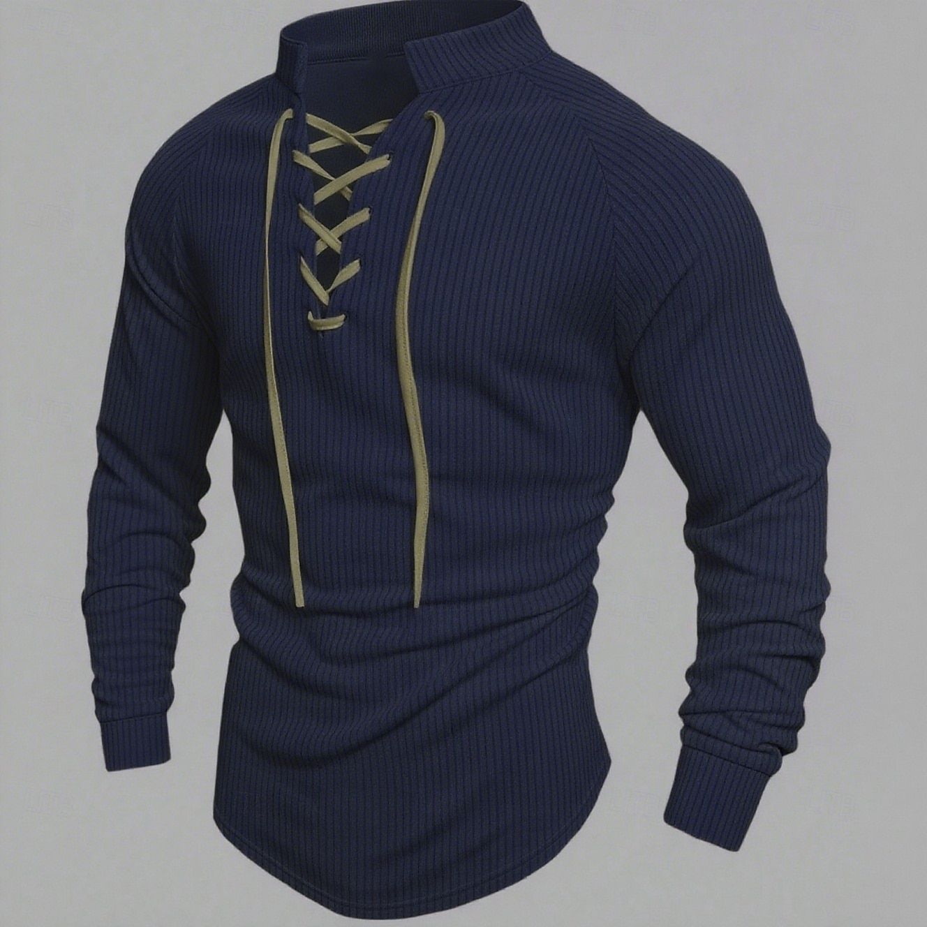 Per uomo Maglietta Maglietta a Maglia a Coste Camicia a Maniche Lunghe Manica Lunga Collo alla coreana Primavera Autunno Inverno Semplice Striscia di Fossa Moda Designer Essenziale Coulisse Lavoro a del 2025 a $25.99 –P7