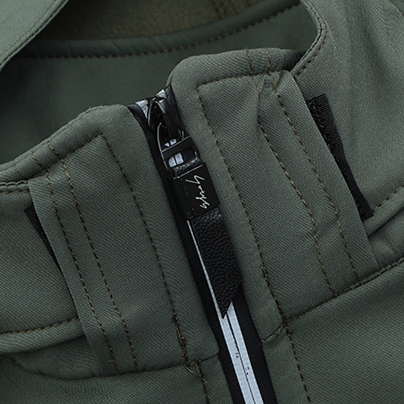 Men's Hiking Jacket Fleece Jacket Winter Coat Puffer Jacket Thermal Set Winter Autumn / Fall Outdoor Camo Thermal Warm Waterproof Windproof Top Black Green Khaki 2026 - $70.99 –P13