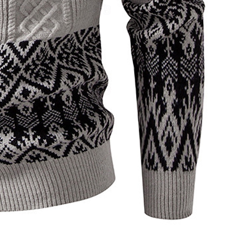 Per uomo Felpa Cardigan Maglione Fair Isle A Coste Treccia Maglia Top Regolari Patchwork Blocco di colore Semplice Collo alla coreana Vacanza Moda Casuale Abbigliamento quotidiano Abbigliamento del 2025 a $41.99 –P8