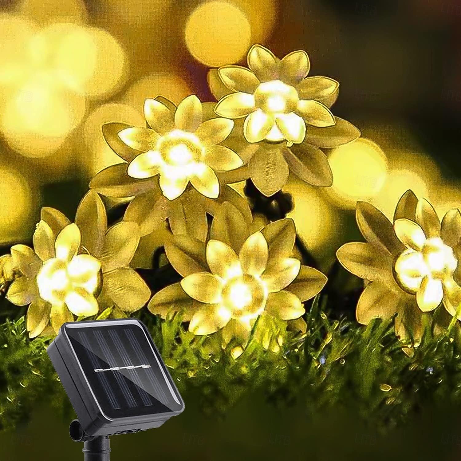 Luces de cadena solares de loto al aire libre 12m 100LEDs guirnalda impermeable decoración de Halloween en jardín balcón y árbol en festividades 2026 - $30.99 –P13