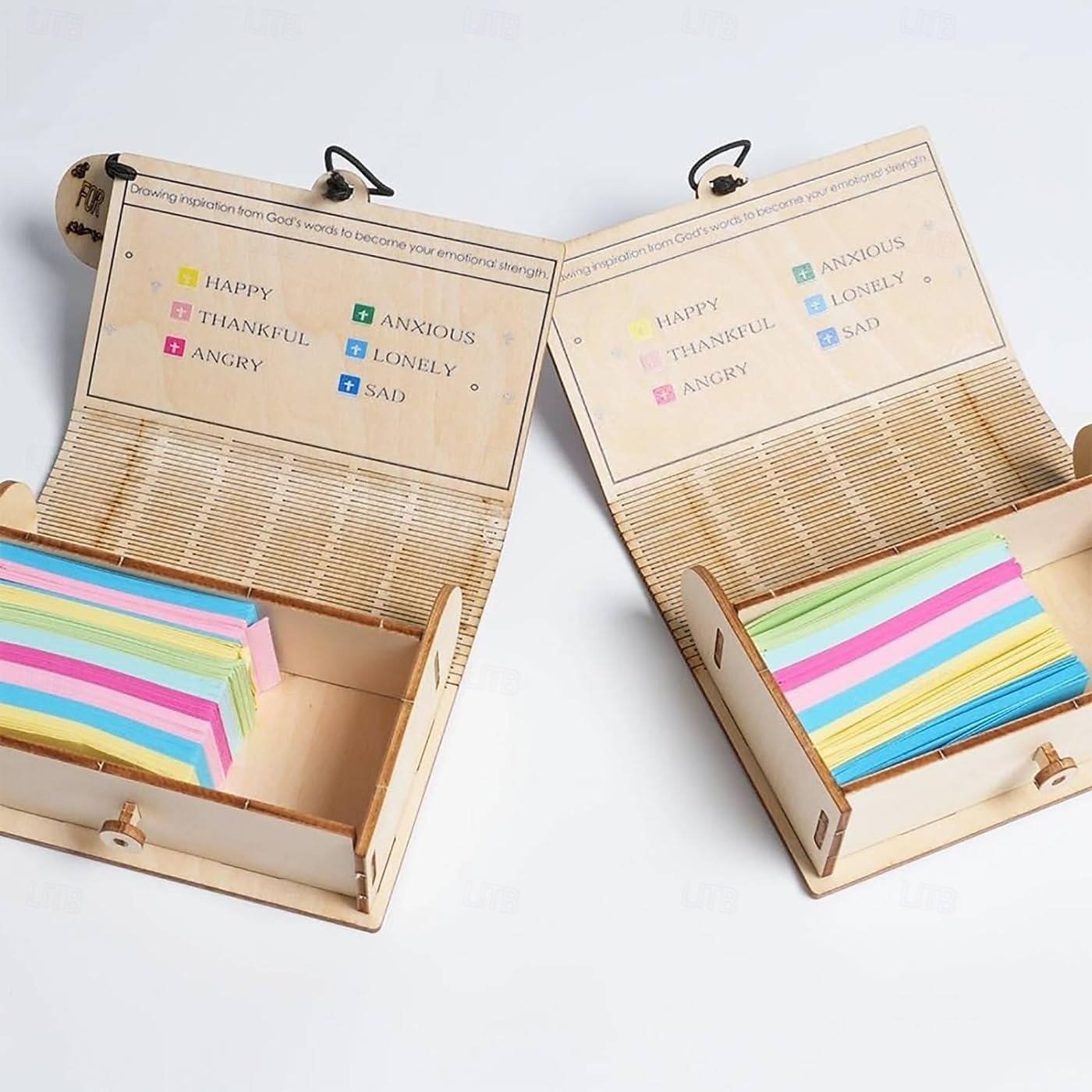 Коробка с библейскими стихами ручной работы (150 шт.) Библейские стихи в деревянной коробке для эмоций и чувств, христианский подарок для женщин и мужчин, подарок на выпускной, вдохновляющие 2026 - $21.99 –P6
