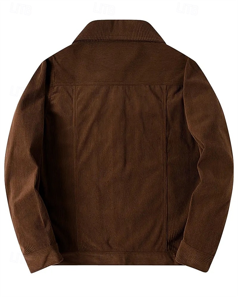 Per uomo Giacca in Velluto a Coste Giacca Cargo Giacca Casual Vacanza Quotidiano Caldo Tasca Autunno & Inverno Semplice Moda Classico Bavero Regolare Nero Blu Verde militare Caffè Giacca del 2025 a $33.99 –P2
