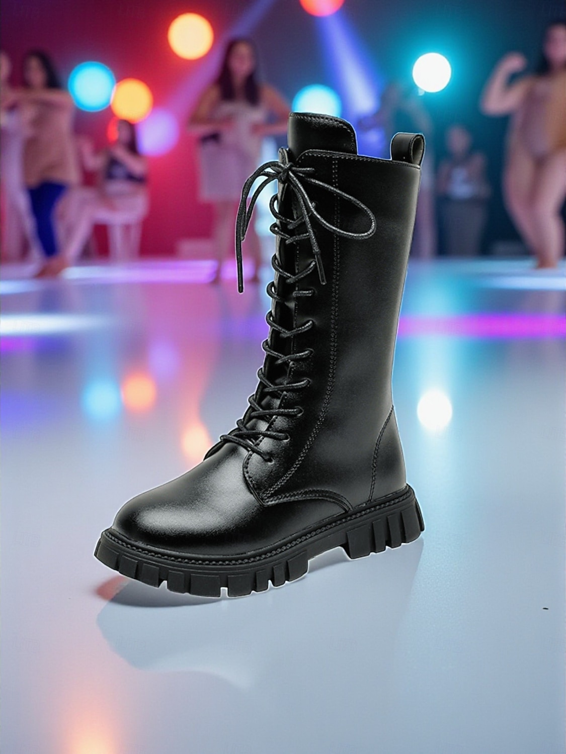 נעלי תחפושת כוכבת פופ בהשראת איידול קוריאני - מגפיים אופנתיים לבנים וחומים לבנות בסגנון קז'ואל ורחוב 2026 - $34.99 –P1