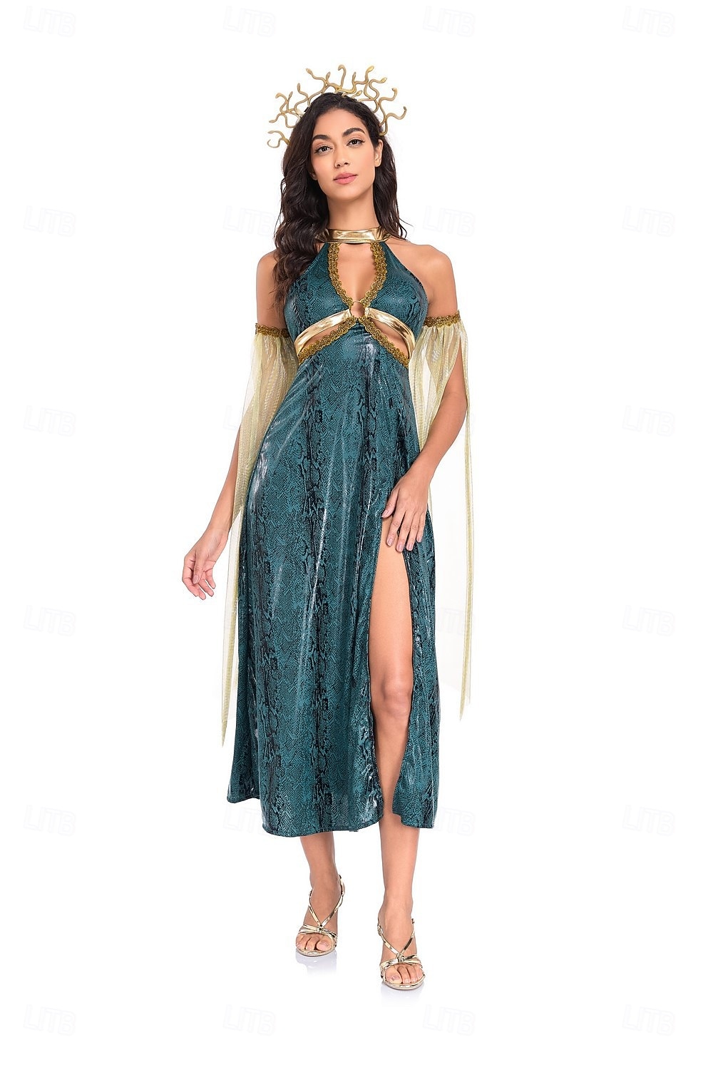 Altes Griechenland ROMAN Ausgefallene Kostüme Toga-Kleid Meduse Göttin Kostüm Damen Fantasie Halloween Karneval Leistung Erwachsene Kleid 2026 - $46.99 –P5