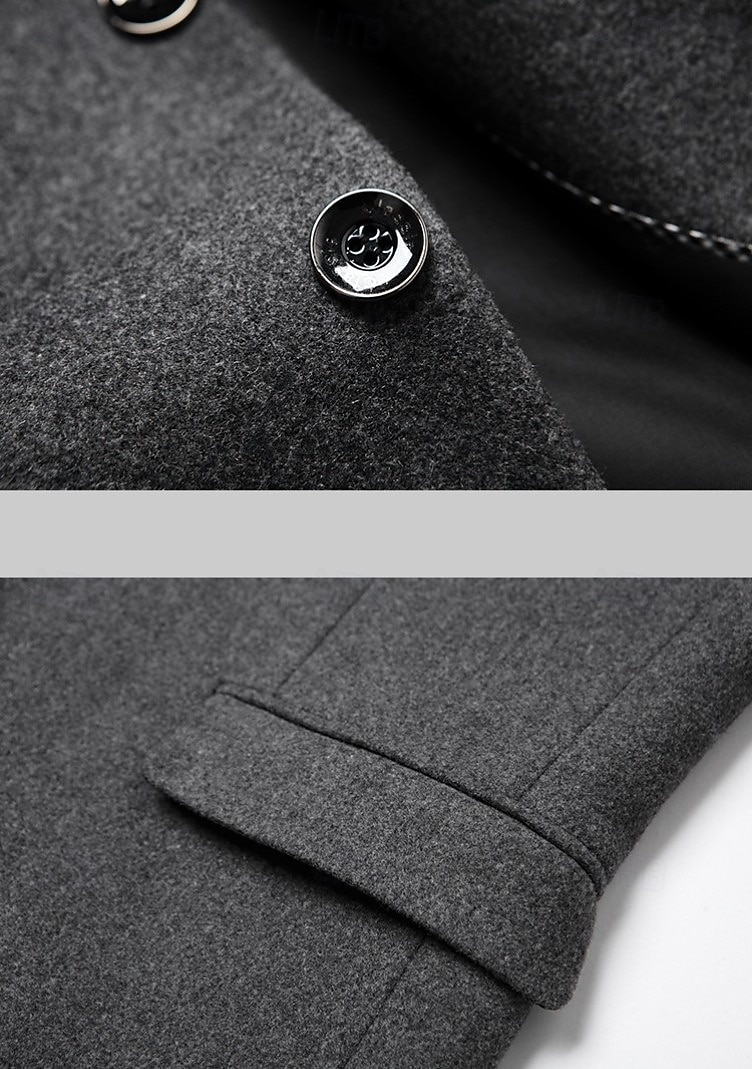 Ανδρικά Μπλέιζερ Επίσημο Επιχείρηση Γαμήλιο Πάρτι Κομψό Μοντέρνα Χειμώνας Άνοιξη & Χειμώνας Μαλλί Πολυεστέρας Σκέτο Τσέπη Καθημερινά Μονόπετο Χρωματιστή ζακέτα Μαύρο Μπορντώ Βαθυγάλαζο Γκρίζο 2026 - $57.99 –P4