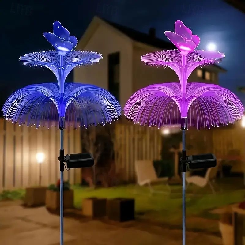 4PCS Solar LED Jellyfish Butterfly Lawn Light Outdoor  Tree Star Garden Light RGB Changing  Party Yard Lawn Garage Walkway Decoration Solar Landscape Light 2026 - $53.99 –P8