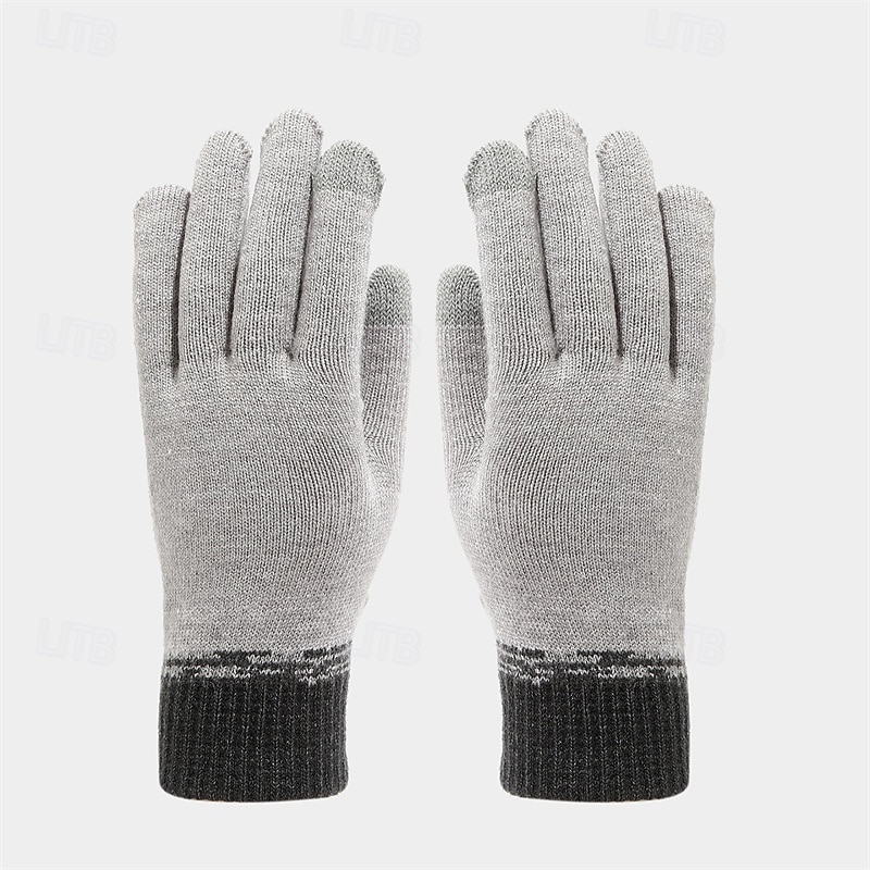 Homens Gorro Chapéus de inverno Gorros Conjunto de chapéu e luvas Gorro de inverno Caqui Cinzento Claro Fibras Acrilicas 3 Peças Tricotado Aconchegante Roupa Diária Para Noite Bloco de cor Quente de 2025 por $28.99 –P7