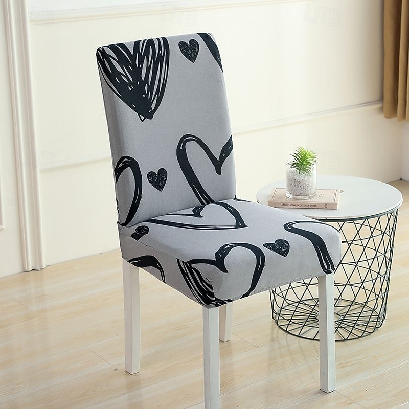 כיסוי לכיסא אוכל נמתח, כיסוי מושב קצר נשלף ורחיץ ידידותי לחיות מחמד, מגן כיסא עמיד למלון, חדר אוכל, אירועים, מסיבת חתונה 2025 - $8.49 –P13